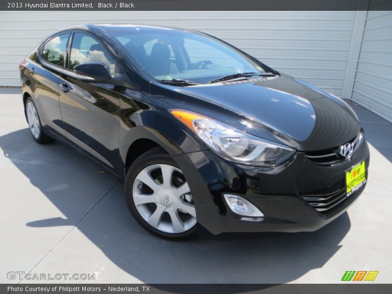 Black / Black 2013 Hyundai Elantra Limited