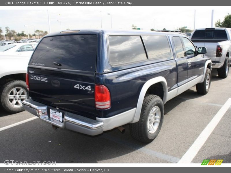 Patriot Blue Pearl / Dark Slate Gray 2001 Dodge Dakota SLT Club Cab 4x4