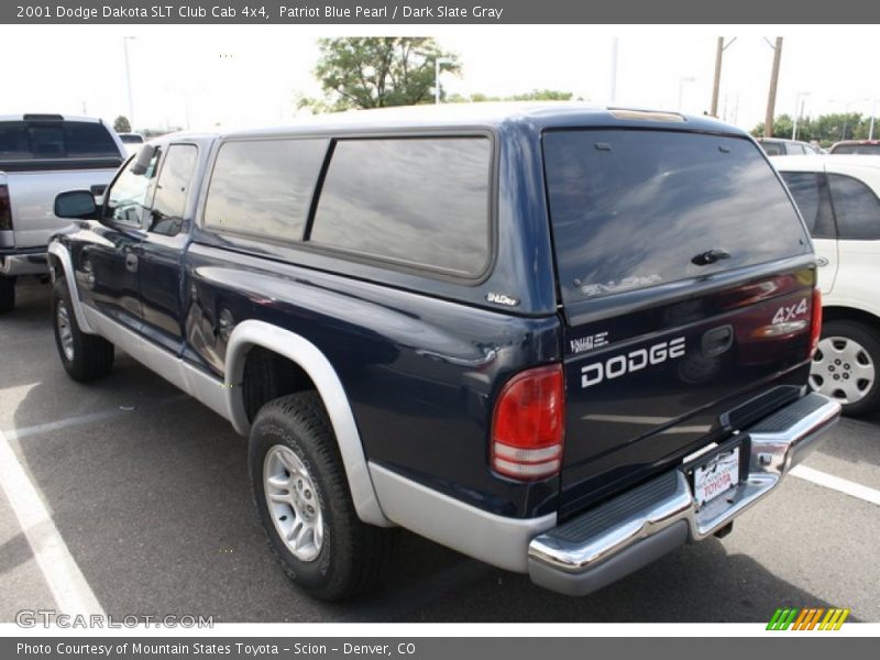Patriot Blue Pearl / Dark Slate Gray 2001 Dodge Dakota SLT Club Cab 4x4
