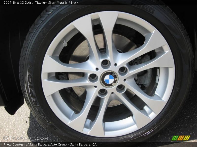 Titanium Silver Metallic / Black 2007 BMW X3 3.0si