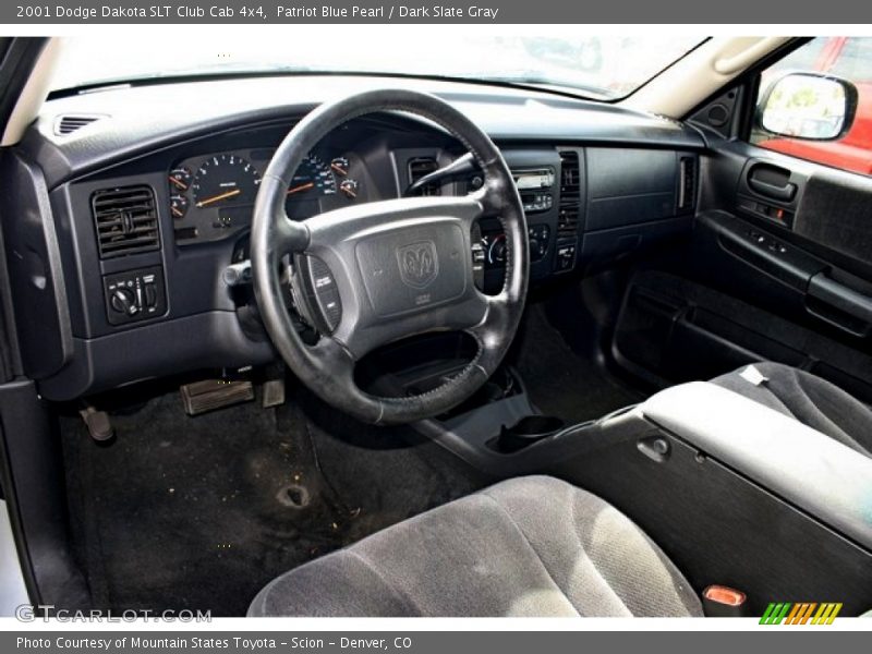 Patriot Blue Pearl / Dark Slate Gray 2001 Dodge Dakota SLT Club Cab 4x4