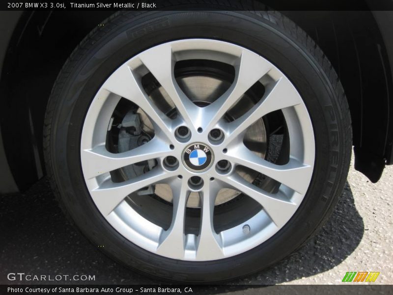 Titanium Silver Metallic / Black 2007 BMW X3 3.0si
