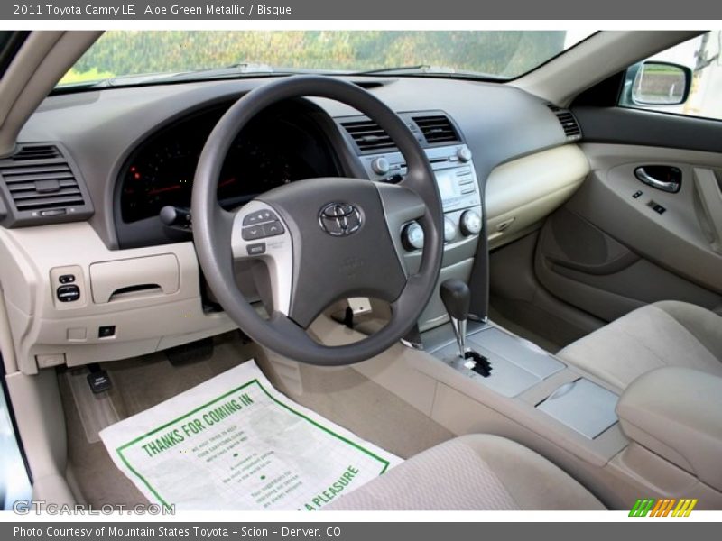 Aloe Green Metallic / Bisque 2011 Toyota Camry LE