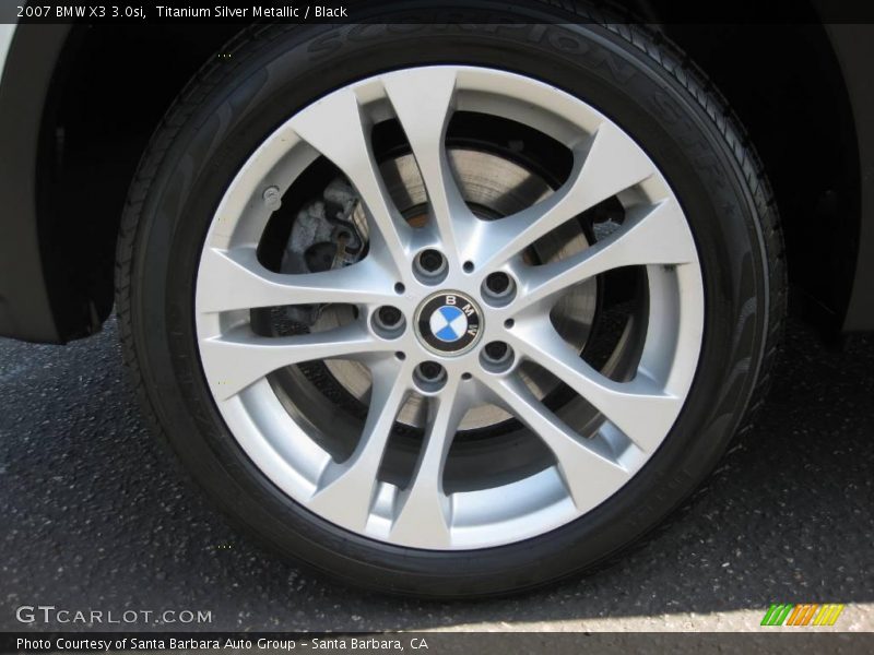 Titanium Silver Metallic / Black 2007 BMW X3 3.0si