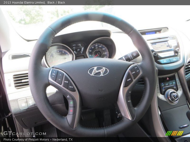 Black / Black 2013 Hyundai Elantra Limited