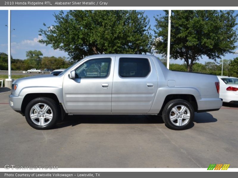 Alabaster Silver Metallic / Gray 2010 Honda Ridgeline RTL