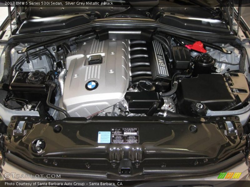 Silver Grey Metallic / Black 2007 BMW 5 Series 530i Sedan