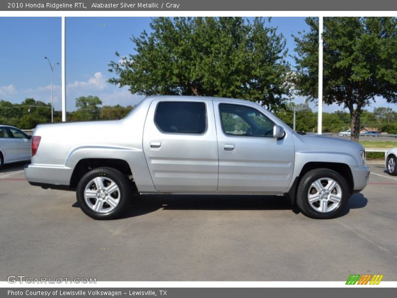Alabaster Silver Metallic / Gray 2010 Honda Ridgeline RTL