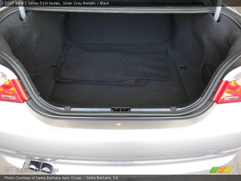 Silver Grey Metallic / Black 2007 BMW 5 Series 530i Sedan