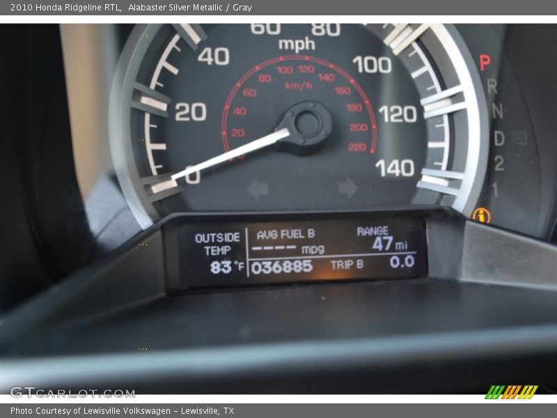 Alabaster Silver Metallic / Gray 2010 Honda Ridgeline RTL
