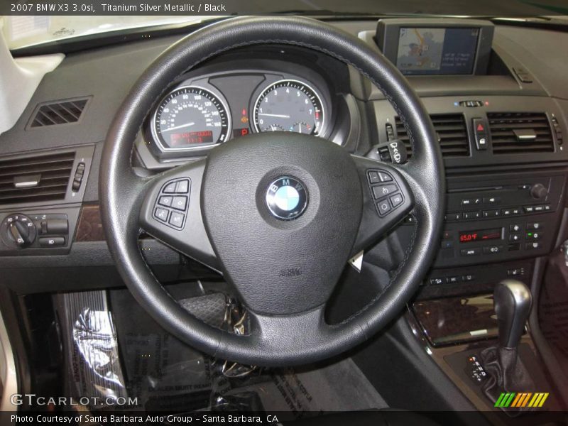 Titanium Silver Metallic / Black 2007 BMW X3 3.0si