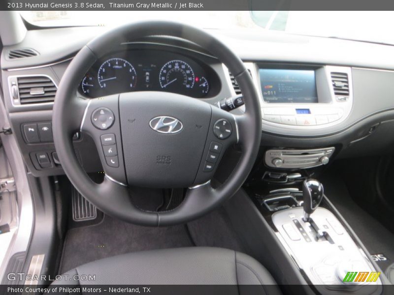 Titanium Gray Metallic / Jet Black 2013 Hyundai Genesis 3.8 Sedan