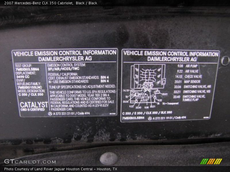 Black / Black 2007 Mercedes-Benz CLK 350 Cabriolet
