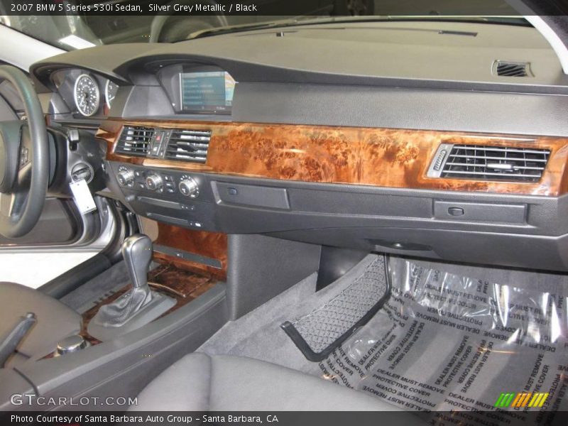 Silver Grey Metallic / Black 2007 BMW 5 Series 530i Sedan
