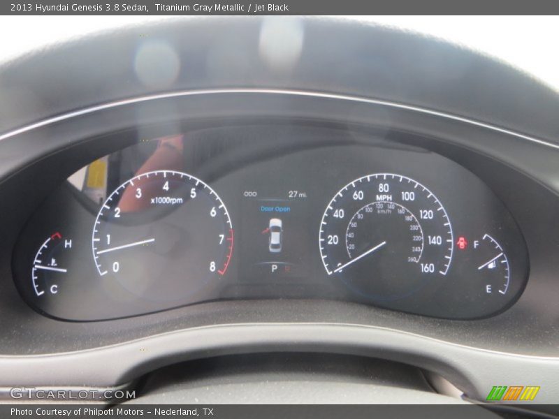 Titanium Gray Metallic / Jet Black 2013 Hyundai Genesis 3.8 Sedan