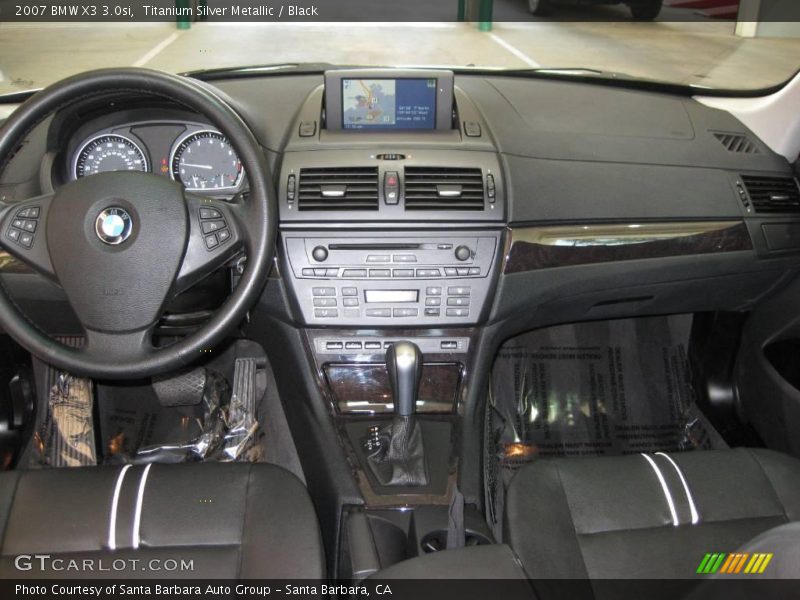 Titanium Silver Metallic / Black 2007 BMW X3 3.0si