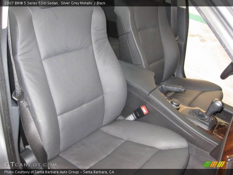 Silver Grey Metallic / Black 2007 BMW 5 Series 530i Sedan