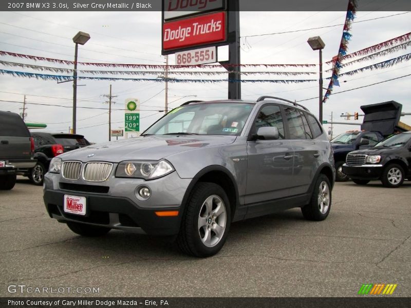 Silver Grey Metallic / Black 2007 BMW X3 3.0si