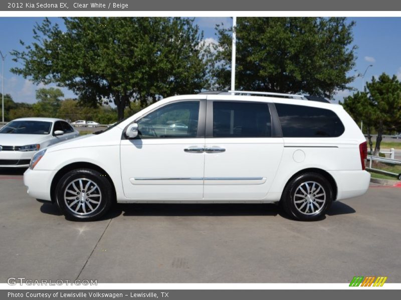Clear White / Beige 2012 Kia Sedona EX