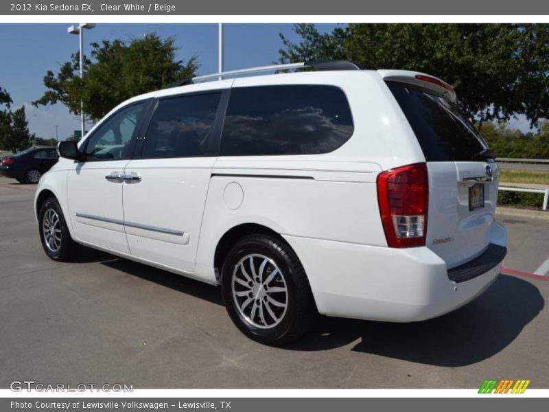 Clear White / Beige 2012 Kia Sedona EX