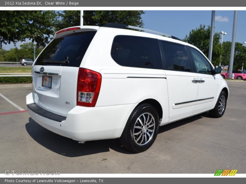 Clear White / Beige 2012 Kia Sedona EX