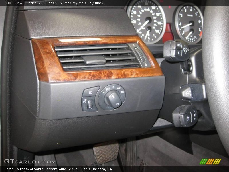 Silver Grey Metallic / Black 2007 BMW 5 Series 530i Sedan