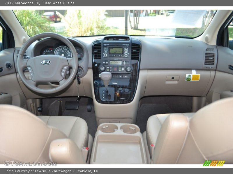 Clear White / Beige 2012 Kia Sedona EX