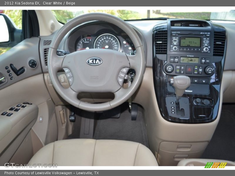 Clear White / Beige 2012 Kia Sedona EX