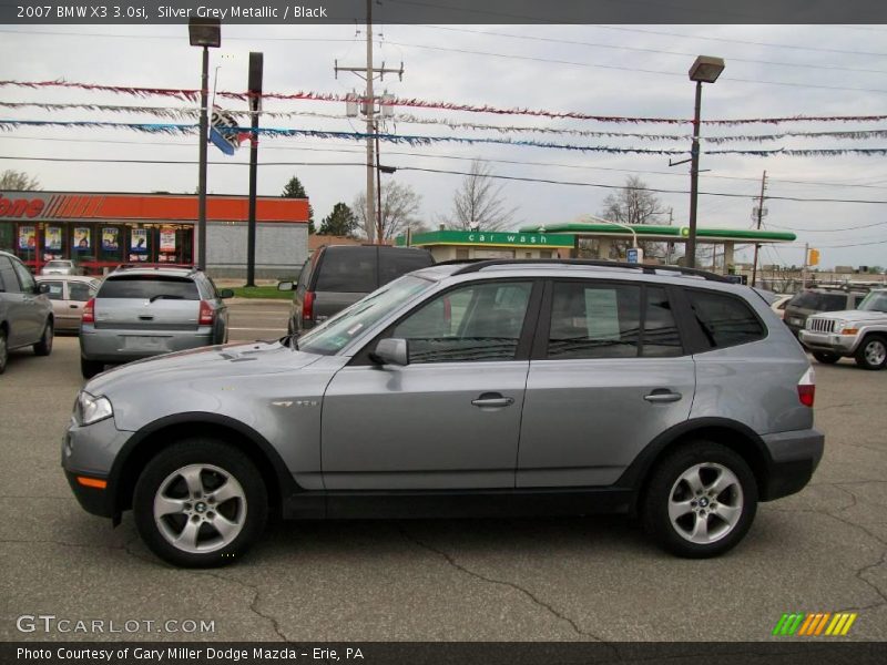 Silver Grey Metallic / Black 2007 BMW X3 3.0si