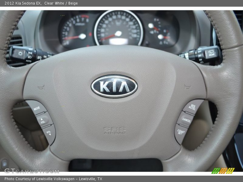 Clear White / Beige 2012 Kia Sedona EX