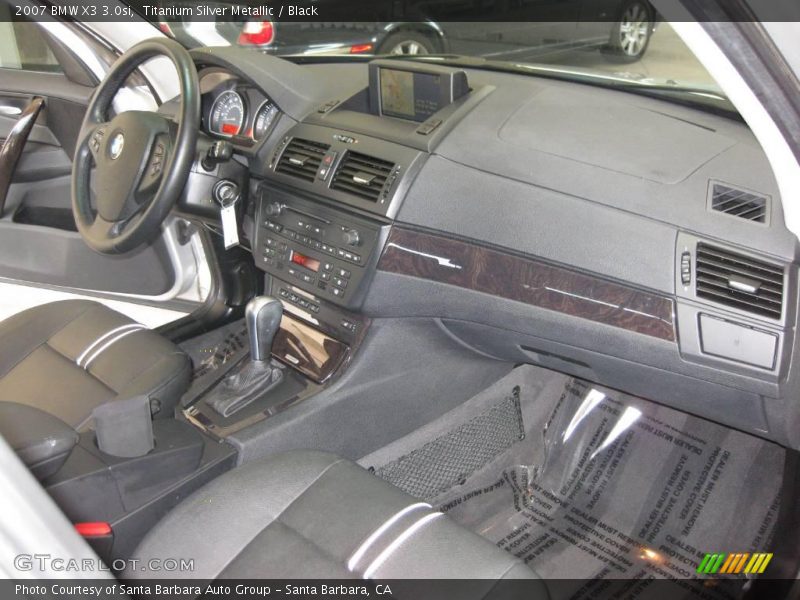 Titanium Silver Metallic / Black 2007 BMW X3 3.0si