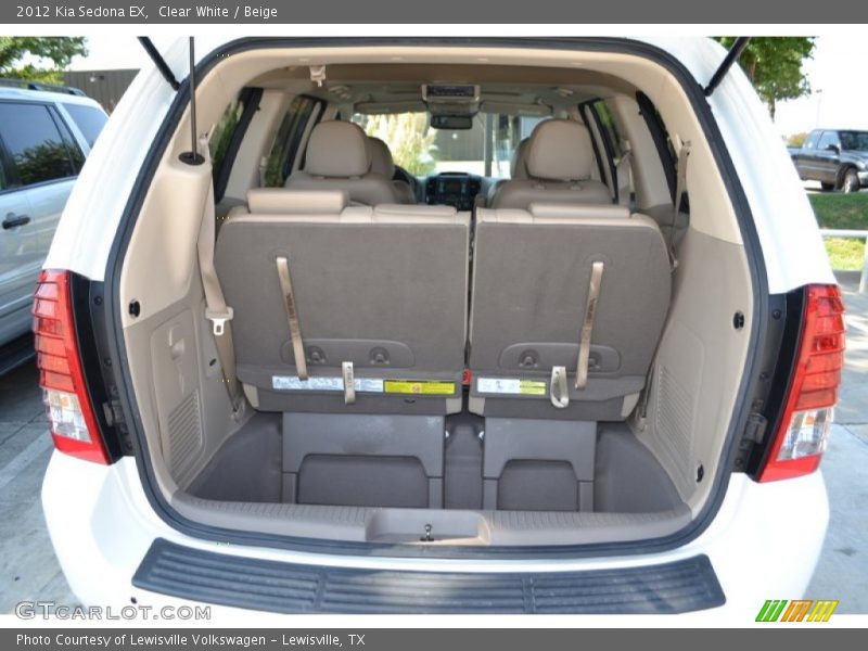 Clear White / Beige 2012 Kia Sedona EX