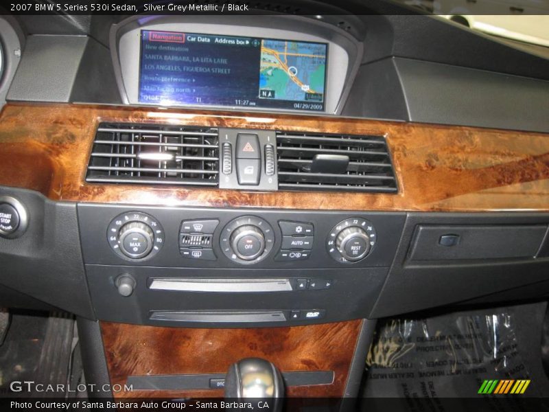 Silver Grey Metallic / Black 2007 BMW 5 Series 530i Sedan