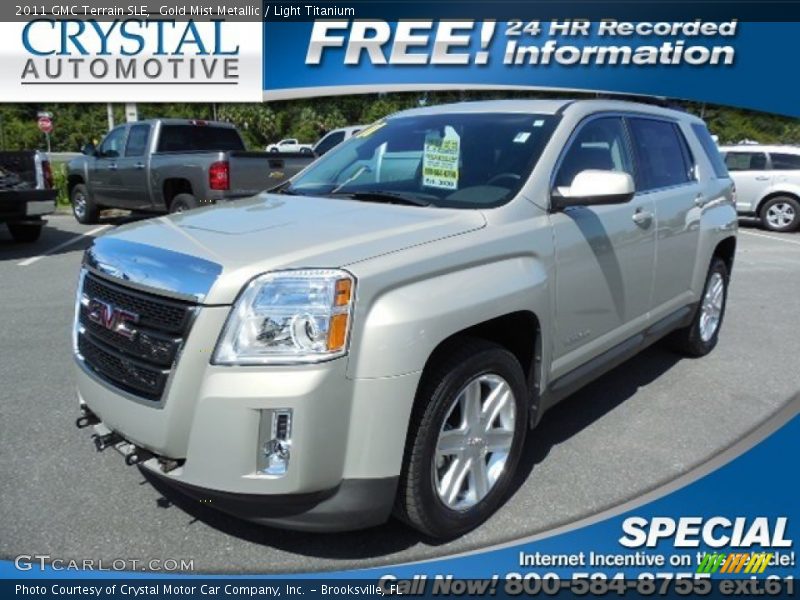 Gold Mist Metallic / Light Titanium 2011 GMC Terrain SLE
