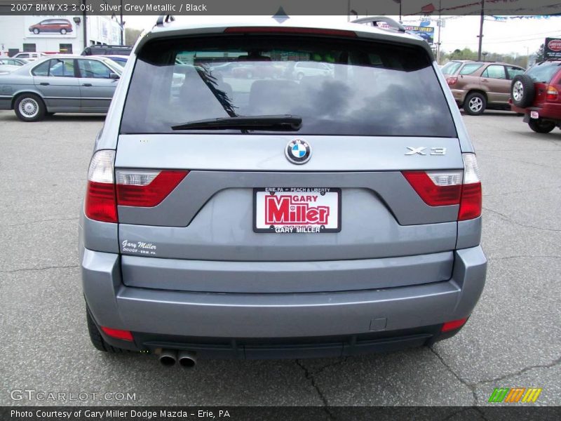 Silver Grey Metallic / Black 2007 BMW X3 3.0si