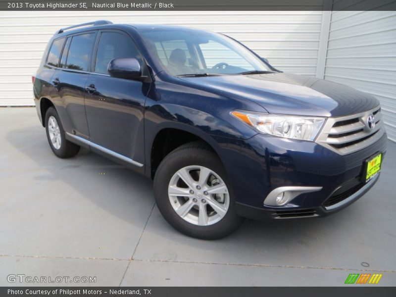 Nautical Blue Metallic / Black 2013 Toyota Highlander SE