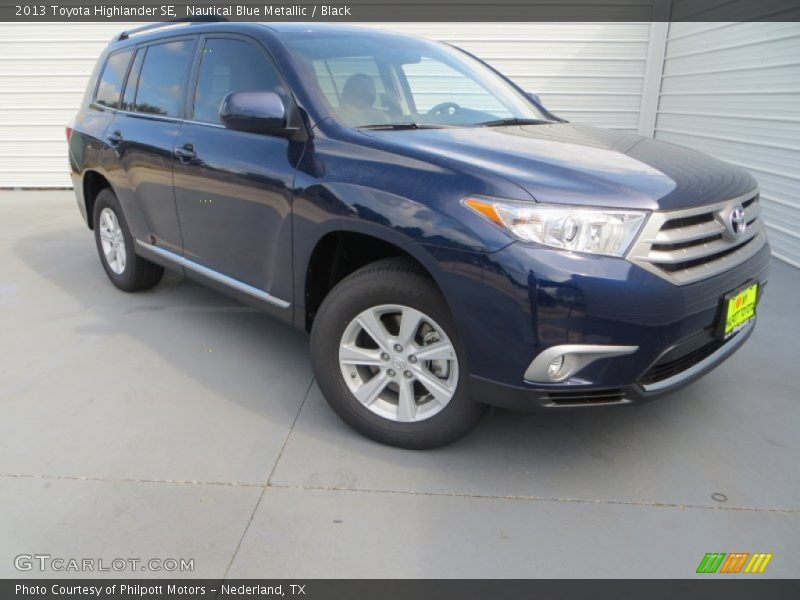 Nautical Blue Metallic / Black 2013 Toyota Highlander SE