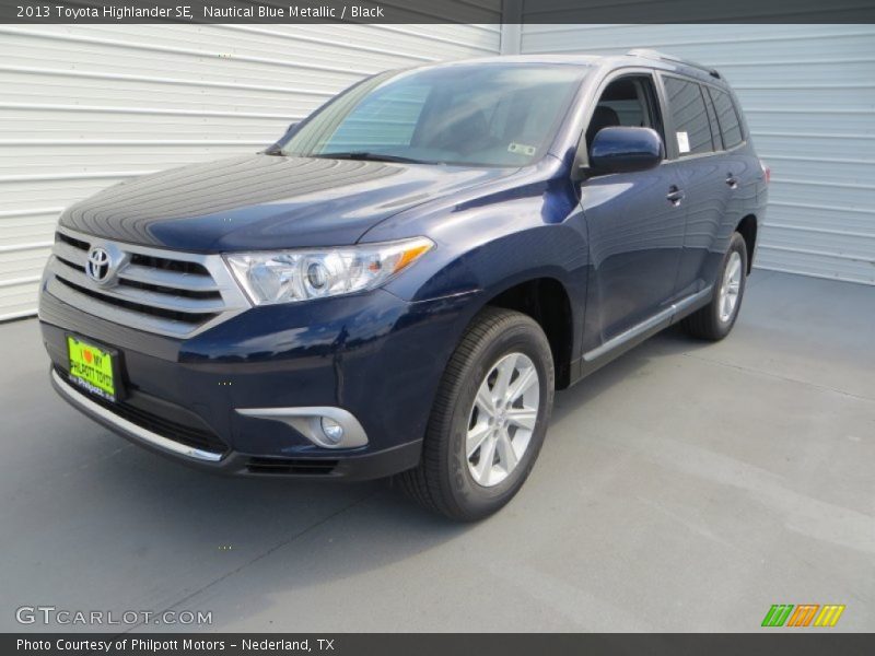 Nautical Blue Metallic / Black 2013 Toyota Highlander SE