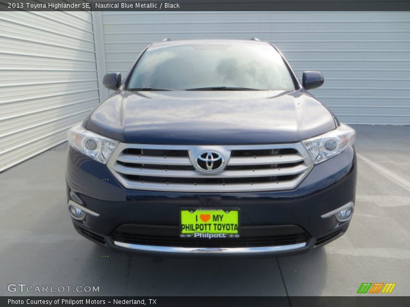 Nautical Blue Metallic / Black 2013 Toyota Highlander SE