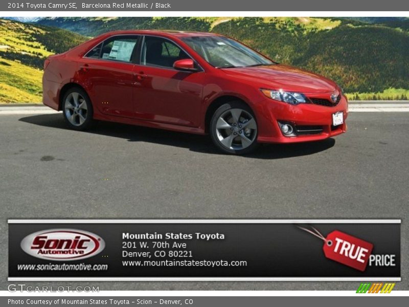 Barcelona Red Metallic / Black 2014 Toyota Camry SE