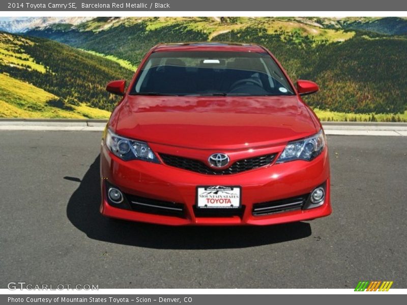 Barcelona Red Metallic / Black 2014 Toyota Camry SE