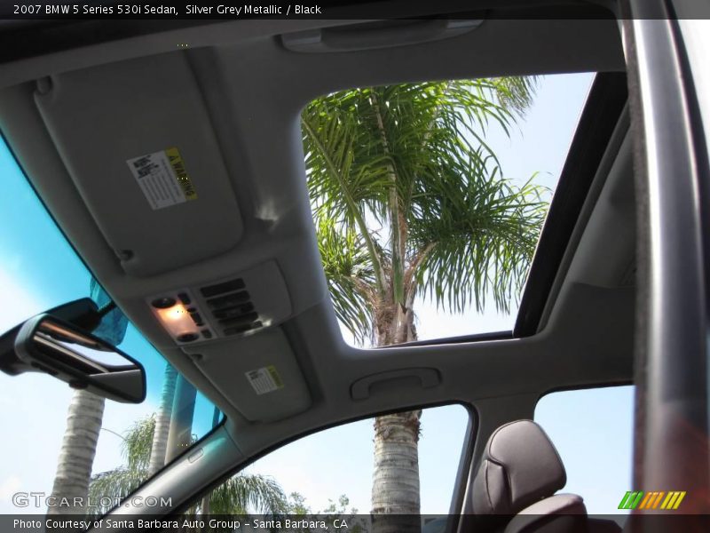 Silver Grey Metallic / Black 2007 BMW 5 Series 530i Sedan