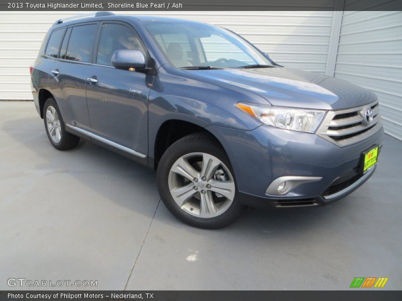 Shoreline Blue Pearl / Ash 2013 Toyota Highlander Limited