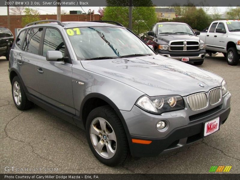 Silver Grey Metallic / Black 2007 BMW X3 3.0si