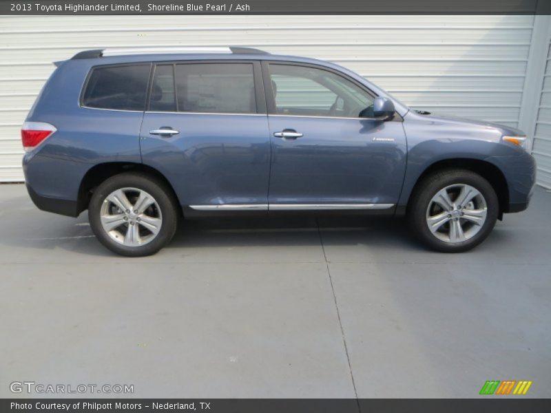 Shoreline Blue Pearl / Ash 2013 Toyota Highlander Limited