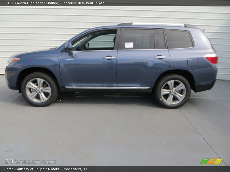 Shoreline Blue Pearl / Ash 2013 Toyota Highlander Limited