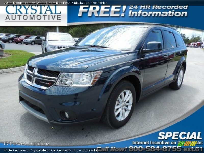 Fathom Blue Pearl / Black/Light Frost Beige 2013 Dodge Journey SXT