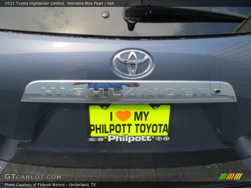 Shoreline Blue Pearl / Ash 2013 Toyota Highlander Limited