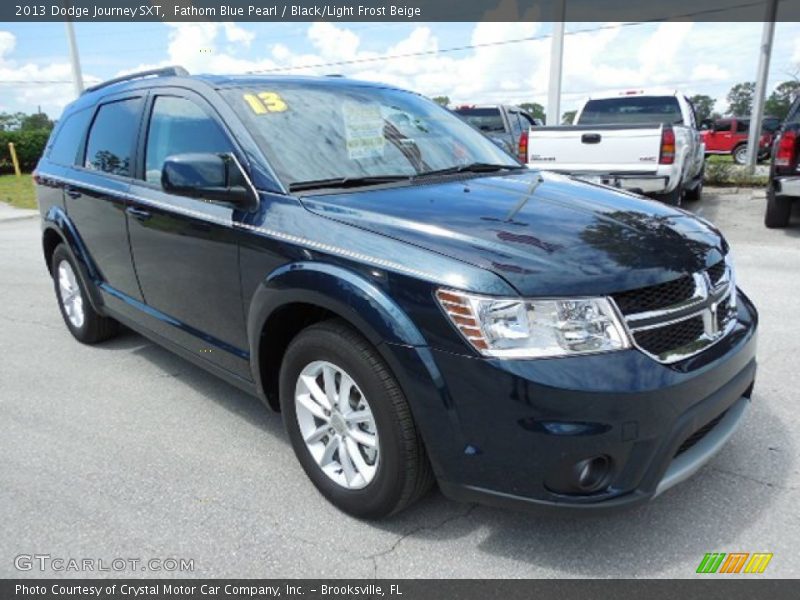 Fathom Blue Pearl / Black/Light Frost Beige 2013 Dodge Journey SXT