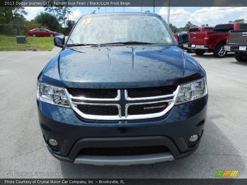 Fathom Blue Pearl / Black/Light Frost Beige 2013 Dodge Journey SXT
